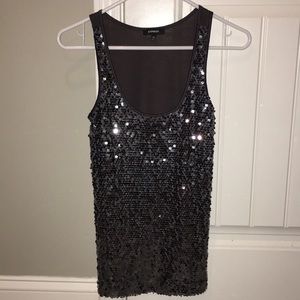 Dark Grey Sequin Tank